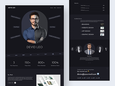 Personal Website for Designers branding clean ui designerportfolio home page landingpage personal brand personal branding portfolio portfolio website professional uiux uxui web design website