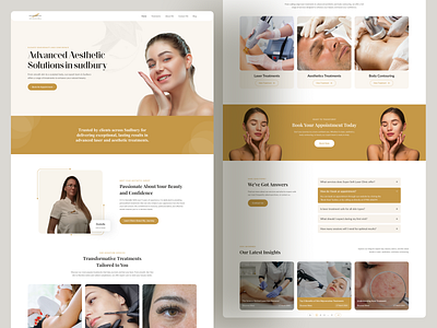 Beauty Clinic Website Design beauty care beauty care landing page beauty care website clinic webiste health care website landing page selfcare website skincare skincare landing page skincare website web design website