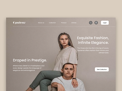 Opulenz - Fashion ecommerce website branding creative webdesign daily webdesign dailyuidesign design fashionwebsite freelancer webdesign graphic design herosectiondesign landing page landingpagedesing ui uidesign uiux userinterfacedesign uxdesign webdesign webdesigninspiration website