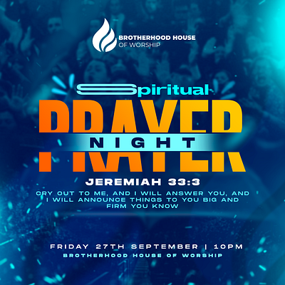 Church flyer - BROTHERHOOD HOUSE OF WORSHIP graphic design