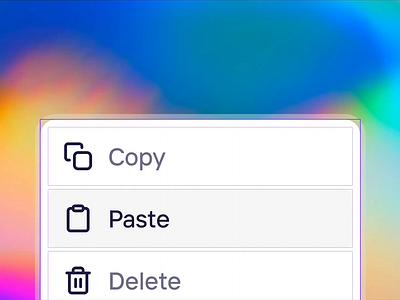 Context Menu - Magical Border border context menu design detail product design ui