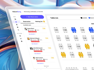 Point Of Sales Dashboard (Table Booking) booking cashier choose table clean dashboard dashboard design minimalist operational pos dashboard reservation restaurant saas selling point setup table table booking uidesign uiux webdesign