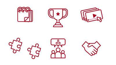 Icons animation 2d animation brand iconography company iconography icon icon design iconography icons illustration minimal motion motion design motion graphics puzzle simple ui ux video visual identity