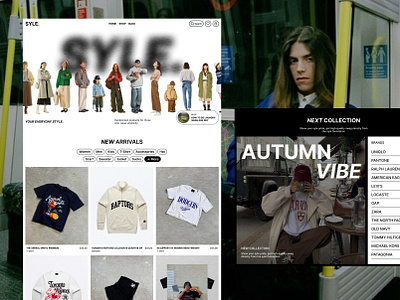 SYLE - E-commerce Fashion Web Design aesthetic autumn branding clothes design fashion graphic design ui web webdesgin