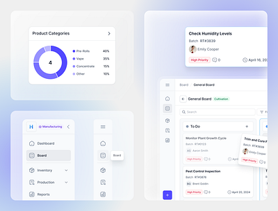 Weed Growth Management Board app app design application design farming farming app mobile plant monitoring product product design ui uidesign user dashboard user interface ux uxdesign web web design weed weed growth app weed monitoring