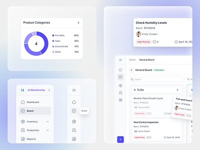 Weed Growth Management Board app app design application design farming farming app mobile plant monitoring product product design ui uidesign user dashboard user interface ux uxdesign web web design weed weed growth app weed monitoring