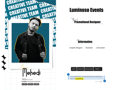 Company Creative Team Intro Page branding graphic design