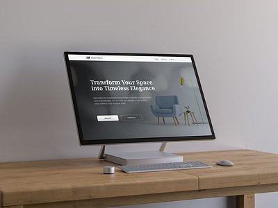 Elegant Space - Landing Page homepage interior interiordesign landingpage ui uidesign uiux web webdesign