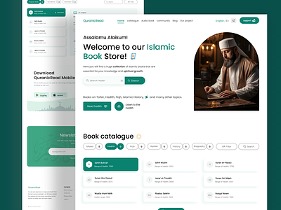 QuranicRead - Religion Landing Page branding islam religion landing page islam religion website landing page landing page 2025 religion religion landing page religion landing page website religion website ui website design