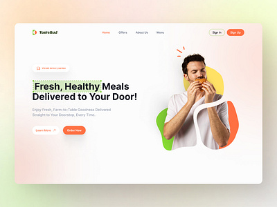 Restaurant Website Design food landing page design resturant landing page ui ui ux design website design