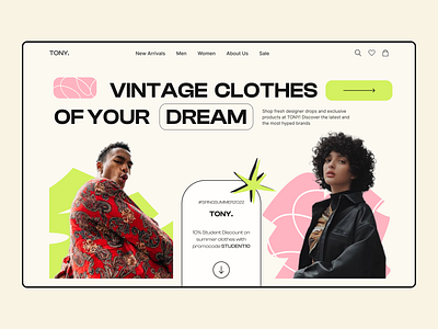 🧥 Web Design for an e-commerce clothing shop | Hyperactive clothes colors creative cta design e commerce fashion graphic design header homepage hyperactive interface platform product design shop shopify ui ux visual web design