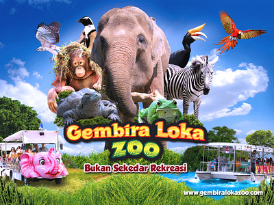 Gembira Loka Zoo cashier monitor screen background design