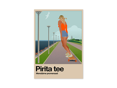 Postcard Pirita tee graphic design illustration vector