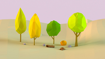 Cartoon low poly trees scene 3d art cartoon collection download game low low poly lowpoly minimalism model poly ready scene squid stylized terrain toon trees turbosquid