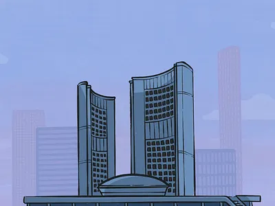 The Local Mayoral Election Candidate Tracker animation architecture gif illustration sunrise toronto