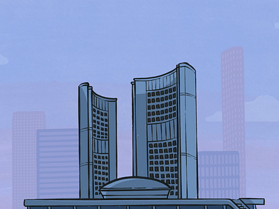 The Local Mayoral Election Candidate Tracker animation architecture gif illustration sunrise toronto