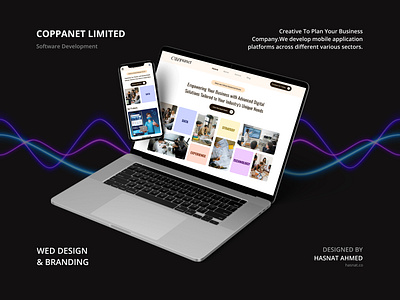 Software Company Website Design - Coppanet Limited branding company website portfolio website ui design ux design