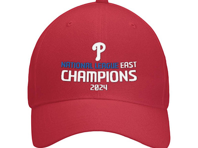 Phillies 2024 NL East Division Champions Hat design illustration