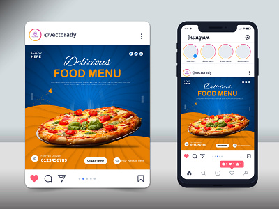 food creative social media post design business corporate design food fres graphic design menu modern