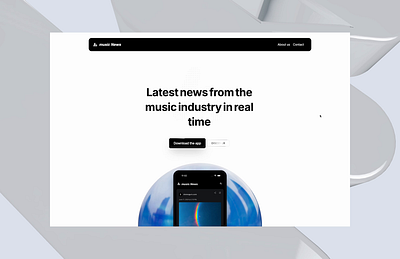 MusicNews App graphic design motion graphics ui