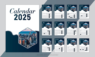 Desk Calendar Design 𝗳𝗼𝗿 𝟮𝟬𝟮𝟱 2025 2025 calendar blue calendar branding business calendar calendar 2025 calendar design design desk desk calendar graphic design holiday illustration illustrator logo study calendar ui ux vector