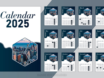 Desk Calendar Design 𝗳𝗼𝗿 𝟮𝟬𝟮𝟱 2025 2025 calendar blue calendar branding business calendar calendar 2025 calendar design design desk desk calendar graphic design holiday illustration illustrator logo study calendar ui ux vector