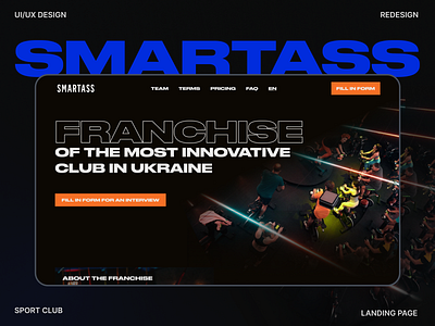 Website for a Franchise of sport club landing page sport club ui ux reaserch