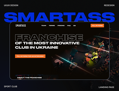 Website for a Franchise of sport club landing page sport club ui ux reaserch