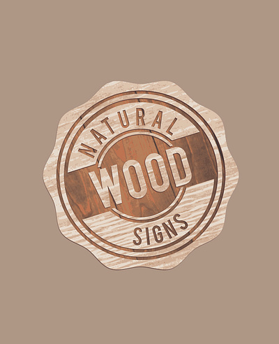 Logo For Natural Wood Signs branding creative graphicdesign logo vector