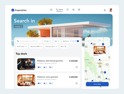 Search Page design for a real estate web app 🔍🏠 real estate design real estate web app search page design search result uiux design web app design website design