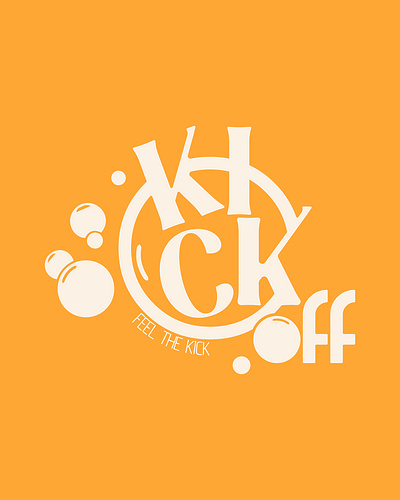 Logo design for kickoff soft drink alignment branding color creative graphicdesign logo soft drink ui ux vector