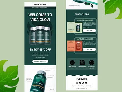 Email template design animation email design email newsletter email template figma email design graphic design html email design klaviyo email design motion graphics skincare email design trendy email ui design