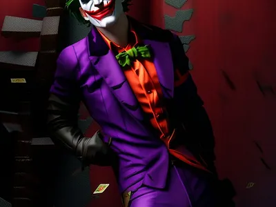 Ai Render of Joker Pose in Maya 3d ai render of joker pose in maya animation branding
