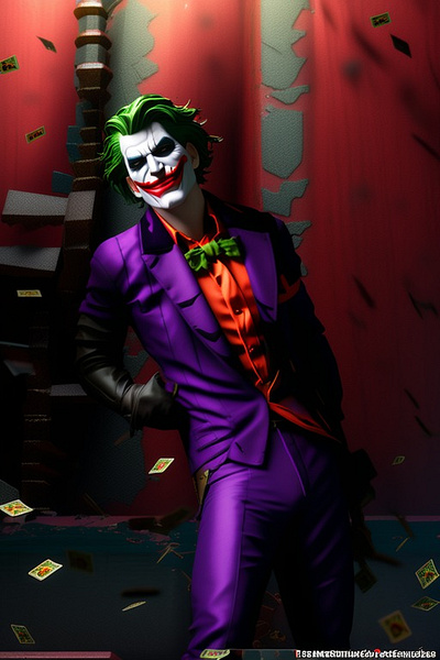 Ai Render of Joker Pose in Maya 3d ai render of joker pose in maya animation branding