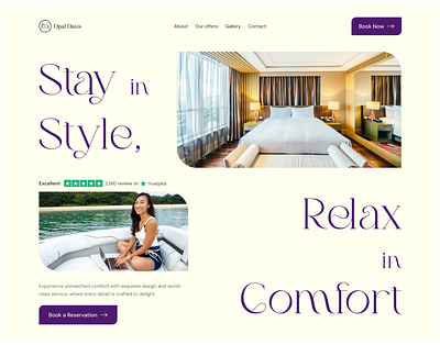 Hero Section for an Hotel landing page. 🛌✨ hotel booking hotel web design hotel website landing page design luxury design product designer uiux web designer