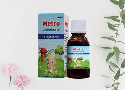 Metro Syrup Bottle and Label Design adobe illustrator box box design box packaging brand design graphic design