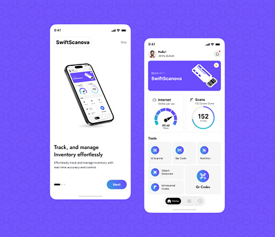 QScanner - Effortless Inventory Tracking App bar code barcode scanner design agency id industrial codes id scanner inspiration nutrition object object detection qrcode ui uiux web layout web ui