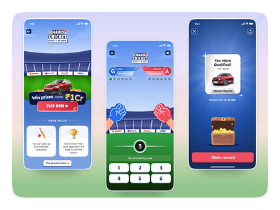 Hand cricket: Bringing childhood fun back app coupon cricket dashboad game gamification gratification gratify handcricket illustration play promo ui ux visual webdesign website