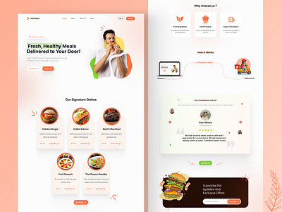 Fresh & Vibrant Restaurant landing Page ✨ food website design restaurant landing page ui ui ux design web design website design