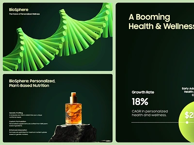 Health and Wellness Industry | Pitch Deck ai pitchdeck branding dark theme presentation flowchart graphic design health and wellness pitch deck illustration investor deck investor pitch keynote medical presentation medtech pitch deck pitch deck pitch deck design powerpoint presentation product mockup product presentation tam sam som ui