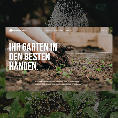 Gardener Website Concept. branding design developer gardener ui ux website