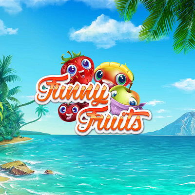 Online slot machine "Funny Fruits" - Logotype animation animation digital art fruits logo fruits slot fruits themed gambling game art game design gaming gaming animation graphic design logo logo animation logotype motion graphics slot art slot design splashscreen animation