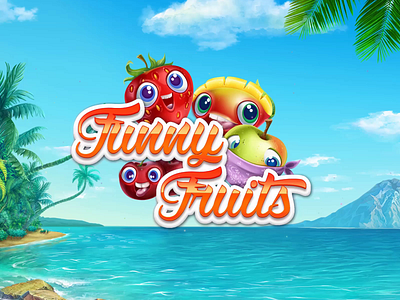 Online slot machine "Funny Fruits" - Logotype animation animation digital art fruits logo fruits slot fruits themed gambling game art game design gaming gaming animation graphic design logo logo animation logotype motion graphics slot art slot design splashscreen animation