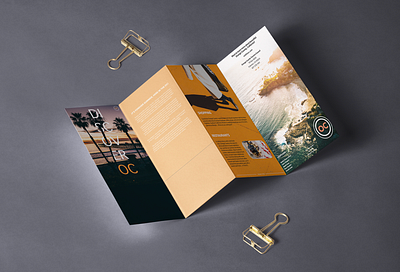 'OC Discover' Brochure Passion Project brochure design flyer design graphic design orange county printing travel brochure typography vector