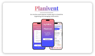 A Small Event Planner App Design app design ui ux