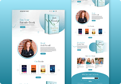 Jodi Picoult - Website Design - Creasions ui web design web development website