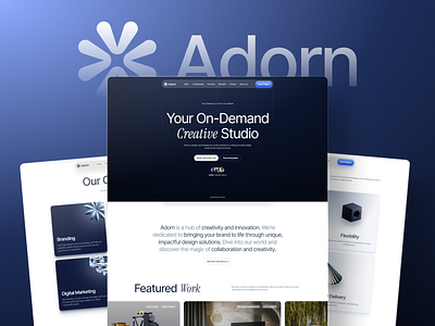 Adorn - Agency Website adobe xd agency animation branding color dark design digital agency figma interactive landing page logo ui ui design ui ux web design website