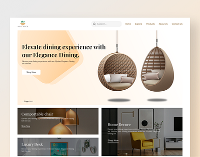 House Decor Web UI furniture home decor house ui uiux web design website