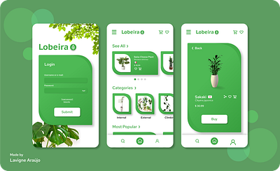 Plant Store - App Mobile app brand branding figma mobile plants store ui ux