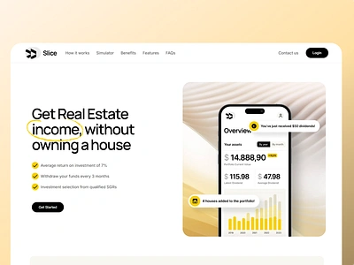 Slice Real Estate - Landing Page adobe xd branding color design figma graphic design hero section illustration interactive landing page logo real estate ui ui design ui ux web design website wireframe